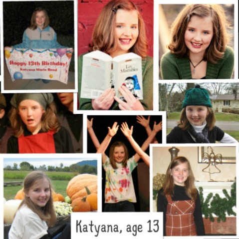 2012: Katyana at the age of 13.