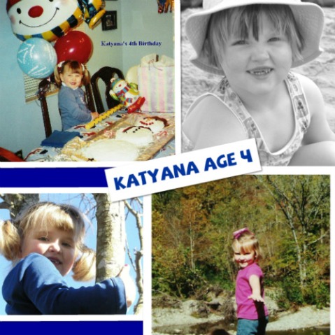 2003: Katyana at the age of 4.